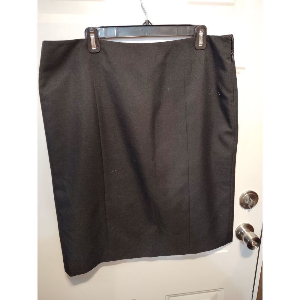 Le‎ Suit Separates Black Side Zip Skirt Women's Size 14